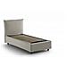 Letto Singolo Clarissa, Letto Contenitore Con Rivestimento In Tessuto, 100% Made In Italy, Apertura Frontale, Adatto Per Materasso Cm 80x190, Beige - Foto miniatura 2