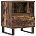 Comodino Rovere Fumo 40x35x50 Cm In Legno Multistrato - Foto miniatura 1