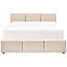 Letto Contenitore Velluto Bousse 160 X 200 Cm Beige Chiaro - Foto miniatura 7