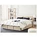 Letto Contenitore Velluto Bousse 160 X 200 Cm Beige Chiaro - Foto miniatura 9