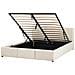 Letto Contenitore Velluto Bousse 160 X 200 Cm Beige Chiaro - Foto miniatura 10