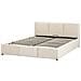 Letto Contenitore Velluto Bousse 160 X 200 Cm Beige Chiaro - Foto miniatura 11