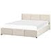 Letto Contenitore Velluto Bousse 160 X 200 Cm Beige Chiaro - Foto miniatura 12