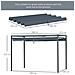 Copertura Per Gazebo Pergola Con 8 Fori Di Drenaggio, In Poliestere Uv30+, 286x245 Cm, Grigio Scuro - Foto miniatura 2