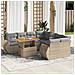 Set Divano Da Giardino 9 Pz Con Cuscini Beige In Polyrattan - Foto miniatura 1