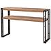 Hanko Tavolino Console In Stile Industriale - Legno E Nero - 140 Cm - Foto miniatura 4