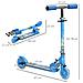 Monopattino per Bambini 3-7 Anni Pieghevole a 2 Ruote e Altezza Regolabile, 67x32x65-78 cm, Blu - Foto miniatura 2
