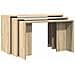 Tavolini Impilabili 3 Pz Rovere Sonoma In Legno Multistrato - Foto miniatura 2