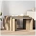 Tavolini Impilabili 3 Pz Rovere Sonoma In Legno Multistrato - Foto miniatura 3