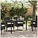 Tavolo Giardino Nero 160x80x73 cm Vetro Temperato - Foto miniatura 2