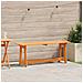 Panchina da esterno in Acacia 119x35x47 cm in legno massello di pino - Foto miniatura 2