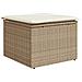Set Divano da Giardino di 7 Pezzi con Cuscini Beige Rattan Polietilene Acacia - Foto miniatura 7