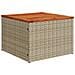 Set Divano da Giardino di 7 Pezzi con Cuscini Beige Rattan Polietilene Acacia - Foto miniatura 8