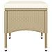Set Bistrot da Giardino 5 pz Polyrattan e Vetro Temperato Beige - Foto miniatura 7