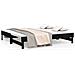 Dormeuse Estraibile Nera 2x(75x190) cm Legno Massello di Pino - Foto miniatura 1