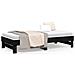 Dormeuse Estraibile Nera 2x(75x190) cm Legno Massello di Pino - Foto miniatura 5