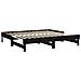 Dormeuse Estraibile Nera 2x(75x190) cm Legno Massello di Pino - Foto miniatura 7