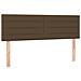 Giroletto a Molle con Materasso Marrone Scuro 140x200cm Tessuto - Foto miniatura 6