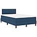 Letto Box Spring con Materasso Blu 120x200 cm Tessuto - Foto miniatura 3
