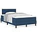 Letto Box Spring con Materasso Blu 120x200 cm Tessuto - Foto miniatura 4