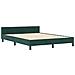 Struttura del letto Verde Scuro 140x200 cm Velluto - Foto miniatura 3