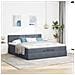 Struttura Letto Pouf con Materassi 200x200 cm Velluto - Foto miniatura 4