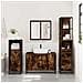 Set Mobili da Bagno 3 pz Rovere Fumo in Legno Multistrato - Foto miniatura 4