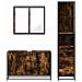 Set Mobili da Bagno 3 pz Rovere Fumo in Legno Multistrato - Foto miniatura 5