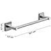 Portasalviette 30 Cm Da Muro In Acciaio Inox Aisi 304 E Cromall Fj21-30 Serie Fuji Satinato - Foto miniatura 2