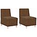 Poltrona Sofa 2 pcs Marrone 55 x 74 x 82 cm - Foto miniatura 1