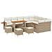 Set Divano da Giardino con cuscino 13 pcs Beige Poly Rattan - Foto miniatura 1
