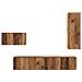 Set mobile TV 4 pcs Legno vecchio 30.5 x 30 x 90 cm - Foto miniatura 8
