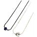 Coppia Di Collane Bianco-nero Con Cristallo Sw In Argento 925 10µ - Foto miniatura 1