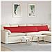 Cuscini da Divano 2 pcs Rosso 200 x 40 cm Tessuto - Foto miniatura 2