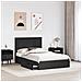 Letto con Contenitore Nero 135 x 190 cm Legno multistrato - Foto miniatura 3