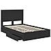Letto con Contenitore Nero 135 x 190 cm Legno multistrato - Foto miniatura 5