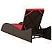 Lettino Prendisole con Cuscino Marrone 60x205x73 cm in Polyrattan - Foto miniatura 6