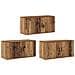 Set Mobile TV da Parete 3 pcs Legno vecchio 80 x 34,5 x 40 cm - Foto miniatura 1