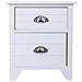 Comodino In Legno Bianco 38x28x45h - Foto miniatura 4