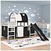 Struttura del letto loft per bambini Bianco e Nero 90 x 200 cm - Foto miniatura 3