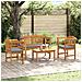 Set da giardino con divano a rosa con cuscino 4 pcs - Foto miniatura 2