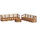 Set divani 9 pcs Naturale Legno di Acacia Massello - Foto miniatura 1