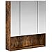 Mobiletto per specchio da bagno Rovere fumé 60 x 14.5 x 70 cm - Foto miniatura 1