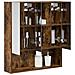 Mobiletto per specchio da bagno Rovere fumé 60 x 14.5 x 70 cm - Foto miniatura 3