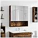 Mobiletto per specchio da bagno Rovere fumé 60 x 14.5 x 70 cm - Foto miniatura 4