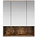 Mobiletto per specchio da bagno Rovere fumé 60 x 14.5 x 70 cm - Foto miniatura 5