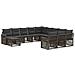 Set Divano da Giardino 12 pcs Grigio polyrattan - Foto miniatura 1
