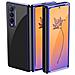 Plating Case Custodia Per Samsung Galaxy Z Fold 4 Con Cornice Metallica Blu. - Foto miniatura 1