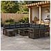 Set Divano da Giardino 13 pz Grigio e Grigio Scuro polyrattan - Foto miniatura 3