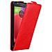Custodia Compatibile Con Motorola Moto E4 In Rosso Mela - Coperchio Protettivo In Design Flip Con Chiusura Magnetica - Foto miniatura 1